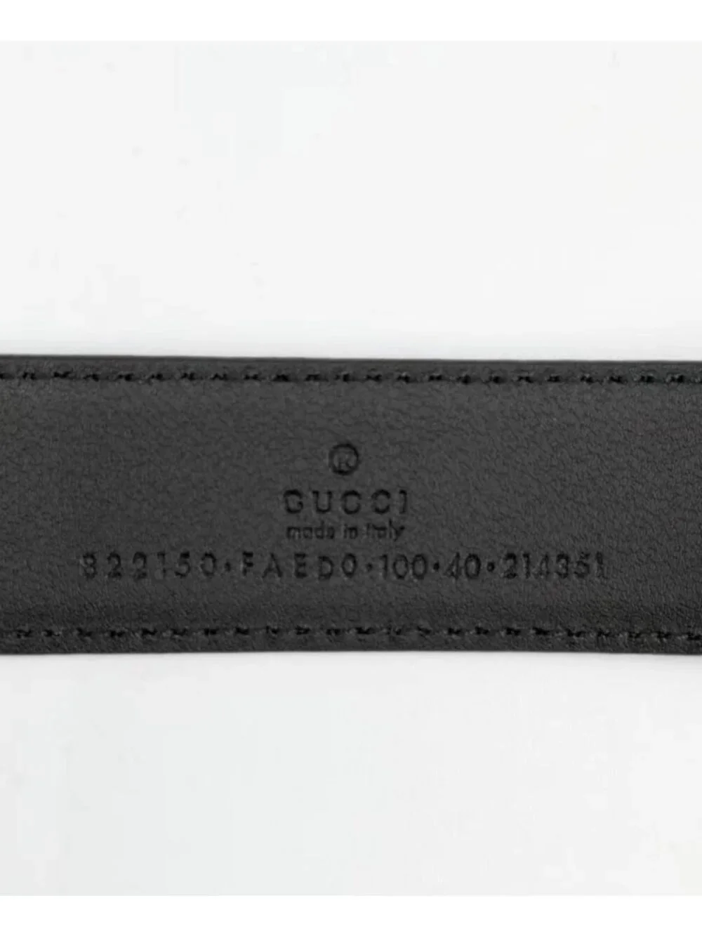 Gucci Men’s GG Supreme Coated Canvas W3cm Monogrammed Belt Black 100cm 822150